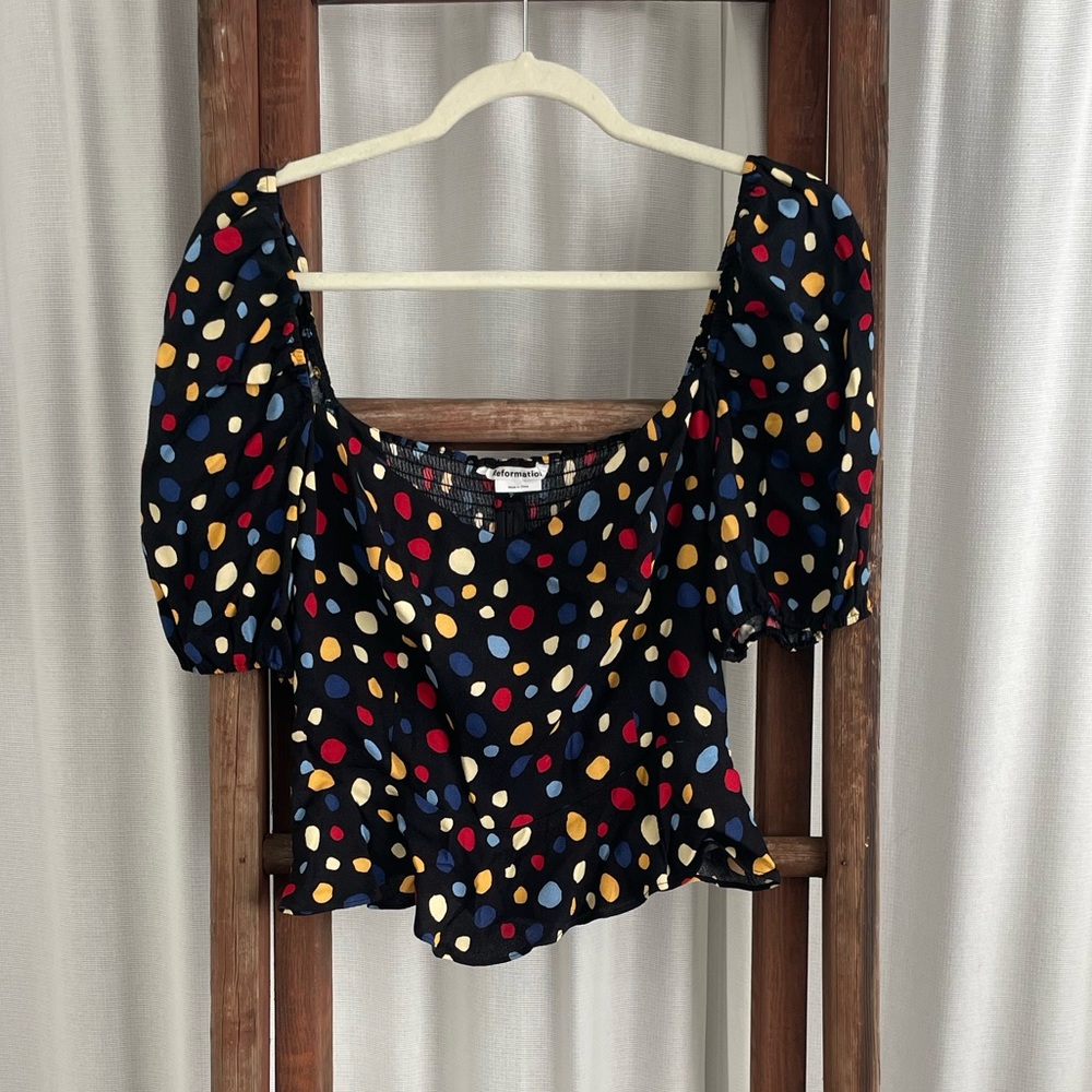 Reformation Polka Dot Shirt